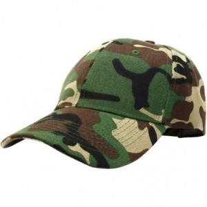 Baseball Caps Wholesale 12-Pack Baseball Cap Adjustable Size Plain Blank Solid Color - Woodland Camouflage. - CO195SYOKHK $20.77