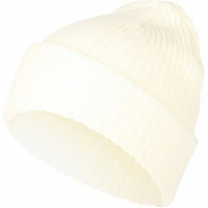 Skullies & Beanies Ribbed Knit Beanie Winter Hat Slouchy Watch Cap GZ50019 - Ivory - CH18KMIDNEA $26.40