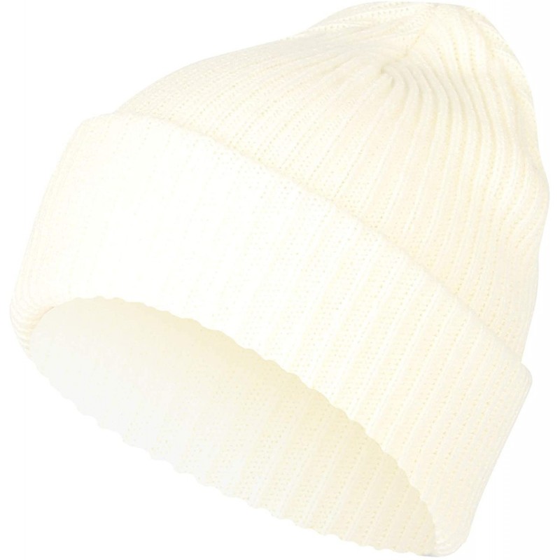 Skullies & Beanies Ribbed Knit Beanie Winter Hat Slouchy Watch Cap GZ50019 - Ivory - CH18KMIDNEA $15.34