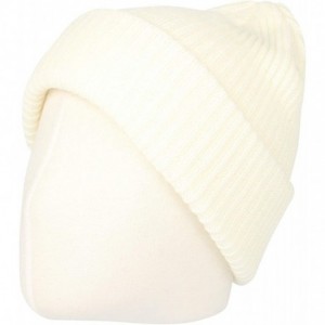 Skullies & Beanies Ribbed Knit Beanie Winter Hat Slouchy Watch Cap GZ50019 - Ivory - CH18KMIDNEA $15.34