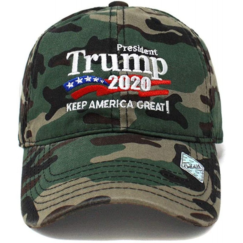 Baseball Caps Trump 2020 Keep America Great Campaign Embroidered US Hat Baseball Cotton Cap - Cotton Wood Camo - CC18HEW2DEO ...