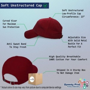 Baseball Caps Custom Soft Baseball Cap Corsair Aircraft Name Embroidery Twill Cotton - Burgundy - CA18ZO3ML06 $14.51