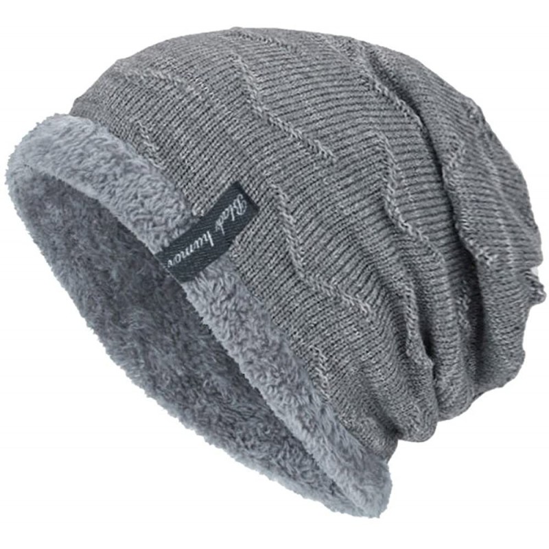 Skullies & Beanies Fashion Unisex Knit Cap Hedging Head Hat Beanie Cap Warm Outdoor Hat - Gray - C918HYTZK4N $11.23