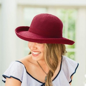 Sun Hats Women's Victoria Sun Hat - Ultra Lightweight- Packable- Broad Brim- Modern Style- Designed in Australia - C3118MKBZS...
