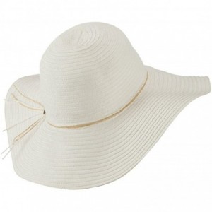 Sun Hats Coconut Band Floppy Hat - White W38S25E - C311E8U26MZ $16.37
