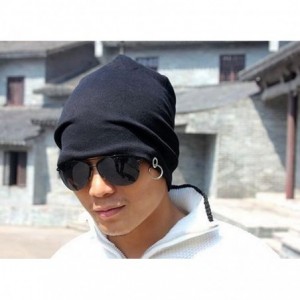 Berets Unisex Winter Wrinkle Knitted Crochet Baggy Hat Beanie Cap Beret - Black-1 - C71282VIPOX $13.74