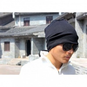 Berets Unisex Winter Wrinkle Knitted Crochet Baggy Hat Beanie Cap Beret - Black-1 - C71282VIPOX $13.74