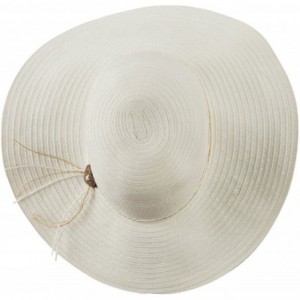 Sun Hats Coconut Band Floppy Hat - White W38S25E - C311E8U26MZ $16.37
