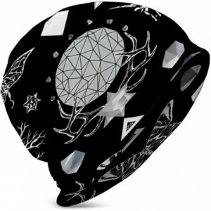 Skullies & Beanies Slouchy Beanie Hat Halloween with Magic Traditional Elements On Dark Owl Ba for - Color4 - CW18A2R74MY $31.29