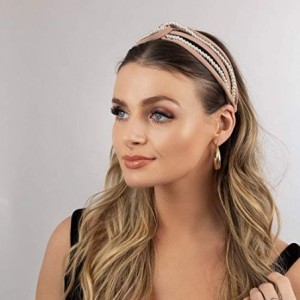 Headbands Ladies Trendy Stylish Top-knot Headband Elegant Hair Accessory (Beige) - Beige - CT18UZHDDYM $14.36