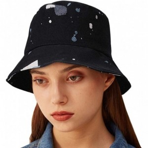 Bucket Hats Fashion Fruit Bucket Hat for Women Trendy Strawberry Painted Foldable Summer Cotton Fisherman Sun Caps - Z-black ...