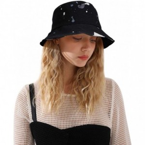 Bucket Hats Fashion Fruit Bucket Hat for Women Trendy Strawberry Painted Foldable Summer Cotton Fisherman Sun Caps - Z-black ...