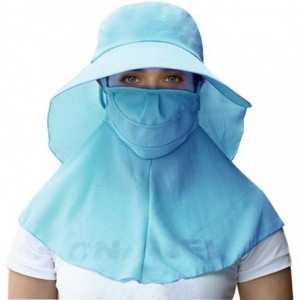 Bucket Hats Adjustable Outdoor Protection Foldable Ponytail - Skyblue2 - CN197X2ATUY $26.40