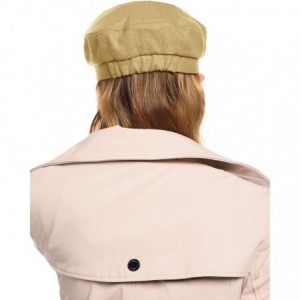 Newsboy Caps Unisex Wool & Faux Leather Greek Fisherman's Cap - Cd3034khaki - CB18LC625M7 $18.94