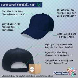 Baseball Caps Custom Baseball Cap Fantastic Animal Unicorn Embroidery Dad Hats for Men & Women - Navy - C318SDIWATH $23.68