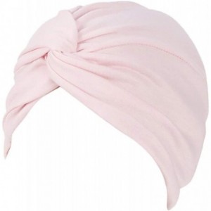 Skullies & Beanies Women Cotton India Ruffle Turban Muslim Hat- Cancer Chemo Hijib Headwrap Hijabs residentD - Pink - C818MGH...