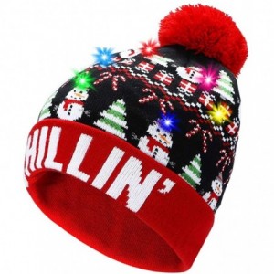 Skullies & Beanies LED Light Up Beanie Hat Christmas Cap for Women Children- Party- Bar - Multicolor-043 - CL18WL7K4U6 $29.24