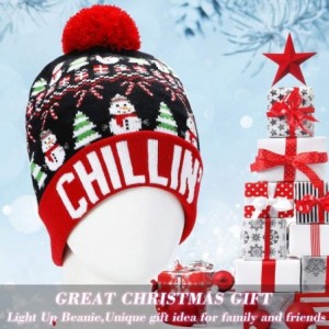 Skullies & Beanies LED Light Up Beanie Hat Christmas Cap for Women Children- Party- Bar - Multicolor-043 - CL18WL7K4U6 $16.02