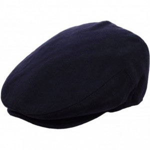 Skullies & Beanies Men's Premium Wool Blend Classic Flat IVY newsboy Collection Hat - 1581-navy - CA1864LQ8R0 $32.50
