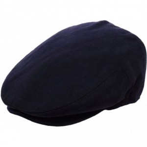 Skullies & Beanies Men's Premium Wool Blend Classic Flat IVY newsboy Collection Hat - 1581-navy - CA1864LQ8R0 $17.53