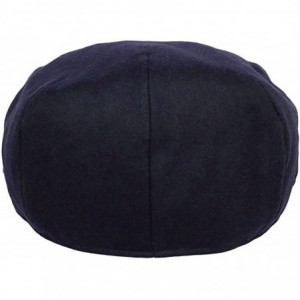 Skullies & Beanies Men's Premium Wool Blend Classic Flat IVY newsboy Collection Hat - 1581-navy - CA1864LQ8R0 $17.53