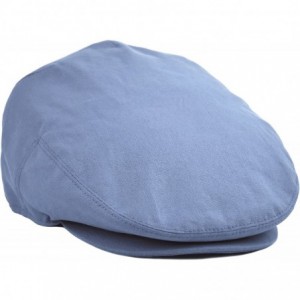 Newsboy Caps Plain Cotton Ivy Summer Newsboy Cap Driving Cabbie Flat Cap Snap Brim - Indigo Blue - CX1843KHOCR $18.41