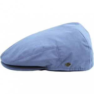 Newsboy Caps Plain Cotton Ivy Summer Newsboy Cap Driving Cabbie Flat Cap Snap Brim - Indigo Blue - CX1843KHOCR $18.41