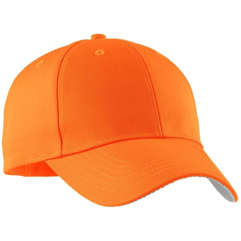 Skullies & Beanies Enhanced Visibility Solid Caps in Safety Orange or Yellow - Safety Orange - CJ11SNL9RHH $13.25