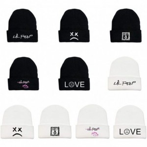 Skullies & Beanies Embroidered Knitted Hat- Fashion Beanies Kids Cuffed Plain Cap Men and Women Warm Wool - H09 - C0193LM67Q4...