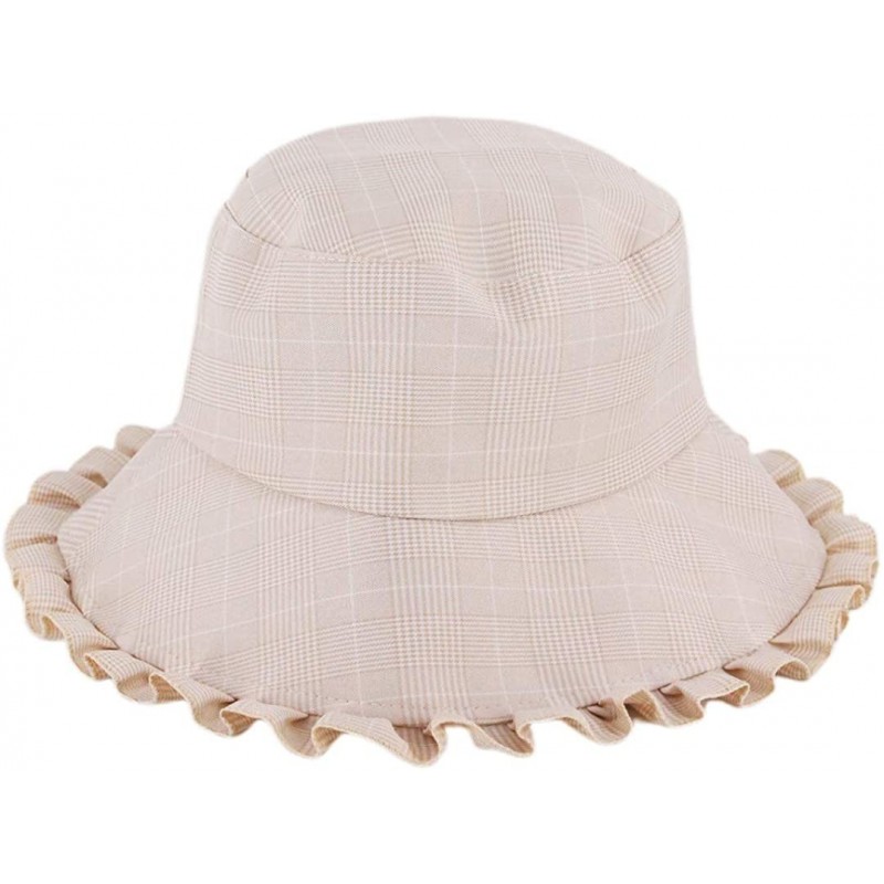 Bucket Hats Women Girls Cotton Leopard Print Reversible Bucket Hat Summer Double Sides Packable Hat for Outdoor Travel - C118...