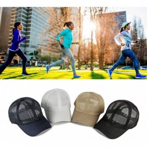 Baseball Caps Men & Women Sport Running Cap Adjustable Athletic Mesh Breathable Baseball Sun Hat - CV18Y6LYCSD $12.56