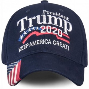 Baseball Caps Donald Trump 2020 Hat Keep America Great Embroidered MAGA USA Adjustable Baseball Cap - D-4-navy Blue - CF18XD9...