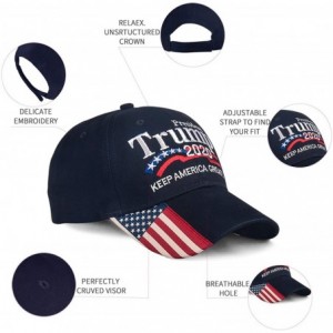 Baseball Caps Donald Trump 2020 Hat Keep America Great Embroidered MAGA USA Adjustable Baseball Cap - D-4-navy Blue - CF18XD9...