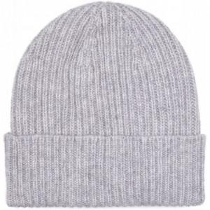 Skullies & Beanies 100% Cashmere Beanie Hat in 3ply- Made in Scotland - Grey - CZ117EYCRUD $40.66