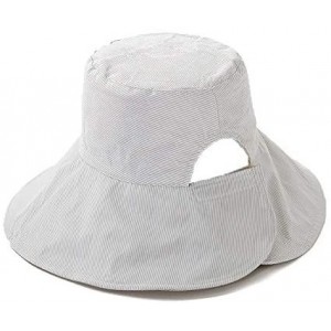 Sun Hats Floppy Brim Sun Hat UPF 50+ Cotton Wide Brim Beach Sun Protection Cap Adjustable Chin Strap Hat - Beige a - CI18DUUQ...