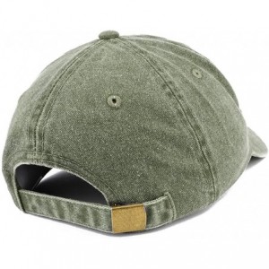 Baseball Caps Father of The Bride Embroidered Washed Cotton Adjustable Cap - Olive - CA18SRXE7GC $18.85