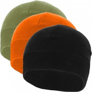 Skullies & Beanies Beanie Hats for Men & Women - Black Watch Cap - Cold Weather Gear - Black/Olive/Blaze Orange - C612O9RGD6A...