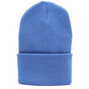 Skullies & Beanies Solid Winter Long Beanie (Comes in Many - Sky Blue - CX112JZZX49 $21.51