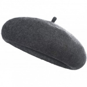 Berets Wool French Beret Hat - Adjustable Casual Classic Solid Color Artist Caps for Women - Gary - CU18HYCUSX8 $13.20