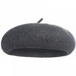 Berets Wool French Beret Hat - Adjustable Casual Classic Solid Color Artist Caps for Women - Gary - CU18HYCUSX8 $13.20