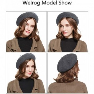 Berets Wool French Beret Hat - Adjustable Casual Classic Solid Color Artist Caps for Women - Gary - CU18HYCUSX8 $13.20