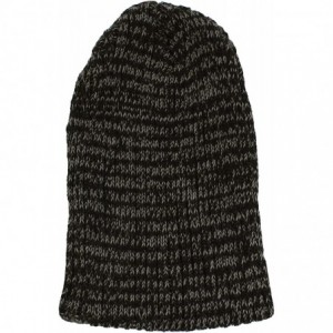 Skullies & Beanies Multi Color Soft Rib Stitch Knit Beanie Warm Winter Ski Skater Hip-hop Hat - Black/Grey - CS11QGGW9LH $18.38
