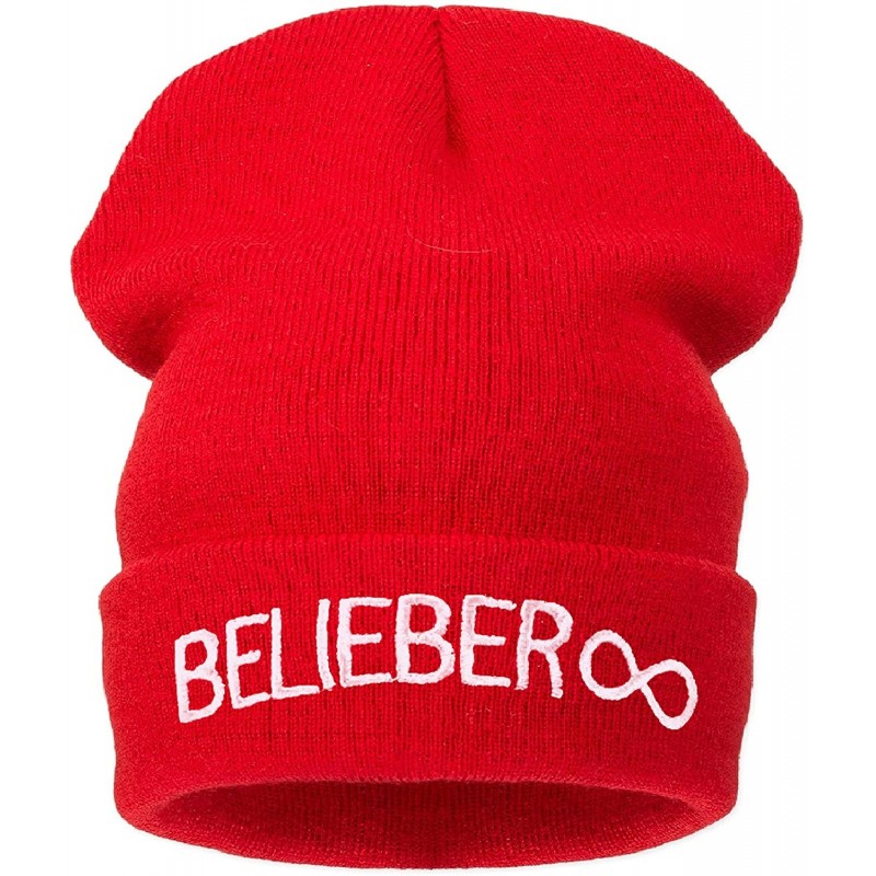 Skullies & Beanies Beanie Hat Women Men Winter Warm Black Bad Hair Day Oversized - Beli Red - CP11HM9R20Z $14.20