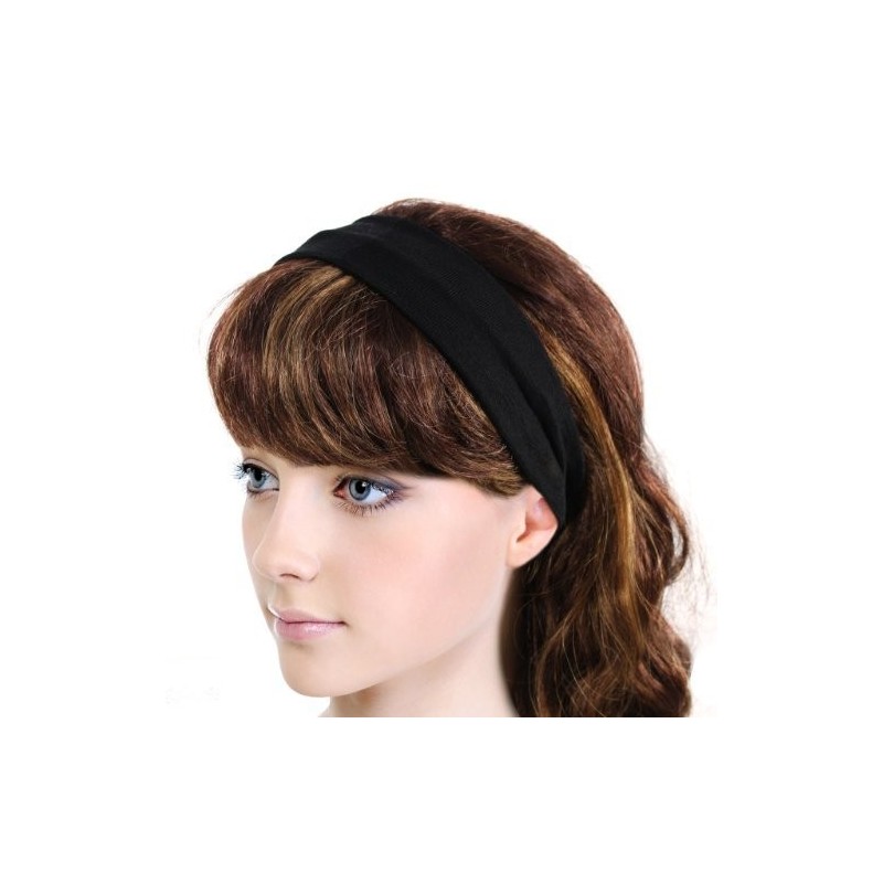 Headbands Simple Solid Color Stretch Headband - Purple (3 Pcs) - 3 Pcs - Purple - CN11LEP092B $14.84