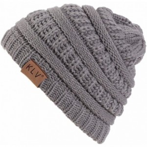Fedoras Unisex Classic Knit Beanie Women Men Winter Leopard Hat Adult Soft & Cozy Cute Beanies Cap - Gray B - C4192R5ADCL $19.87