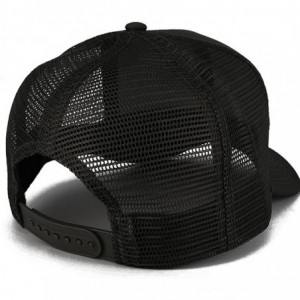 Baseball Caps XXL Oversize Black Grey USA Flag Patch Mesh Back Trucker Baseball Cap - Black - CD1804HQLE0 $17.45