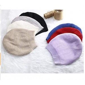 Skullies & Beanies 100% Cashmere Beanie for Women in a Gift Box- Oversized Women Beanie Hat - Evening Blue - CY18TQUAMT9 $31.15