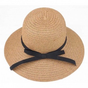 Sun Hats Fashion Women Summer Straw Sun Hat Beach Hat (Coffee) - CY122S8QMCD $18.60