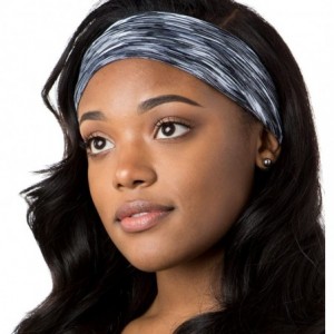 Headbands Xflex Space Dye Adjustable & Stretchy Wide Headbands for Women - Heavyweight Space Dye Grey - C717Y07U38S $13.37