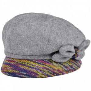 Bucket Hats Women Knitted Warm Cloche Fedora Brim Bowler Hat Slouchy Cap - Gray(2) - C512NZONAVO $16.65